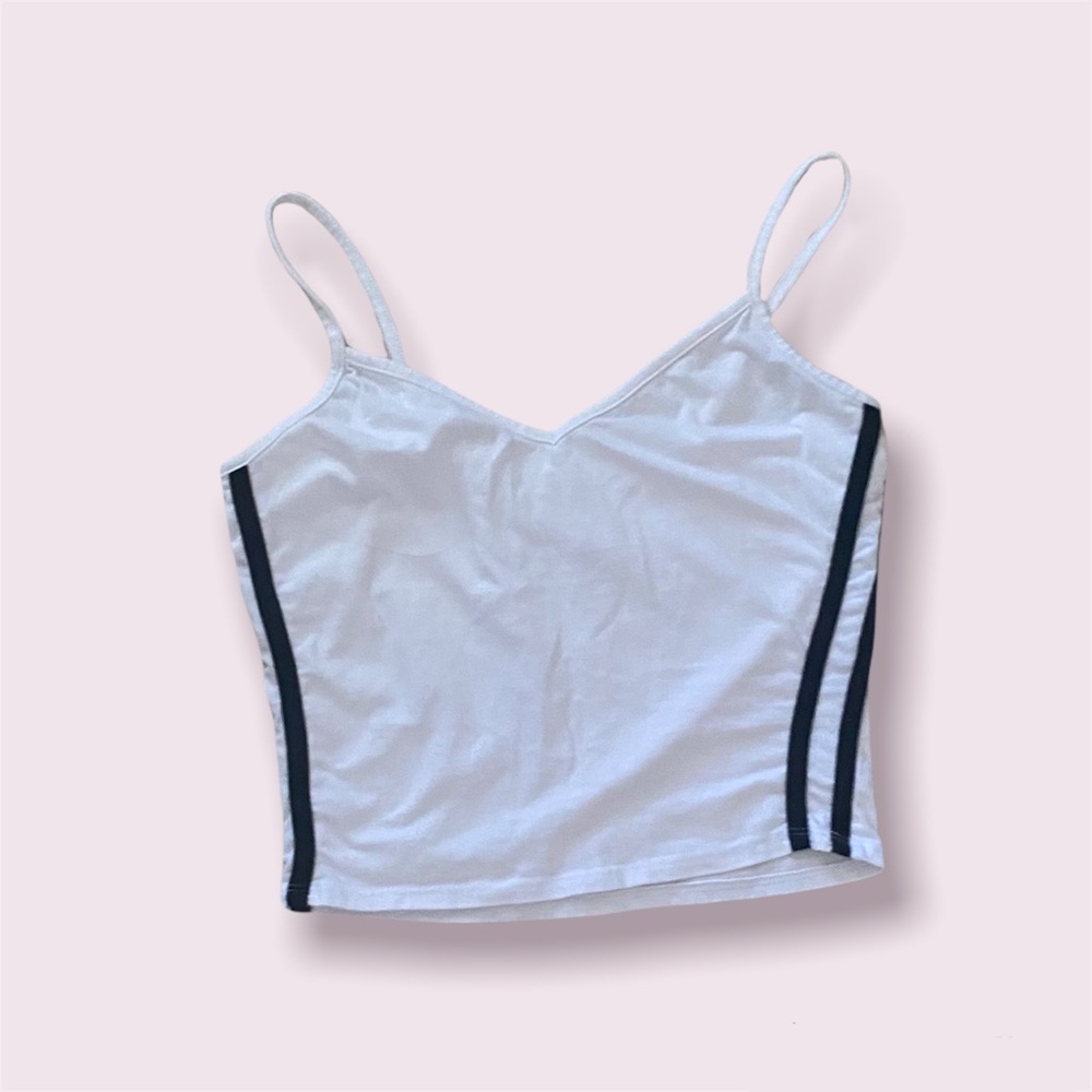 Full Tilt NWOT White Striped Crop Top